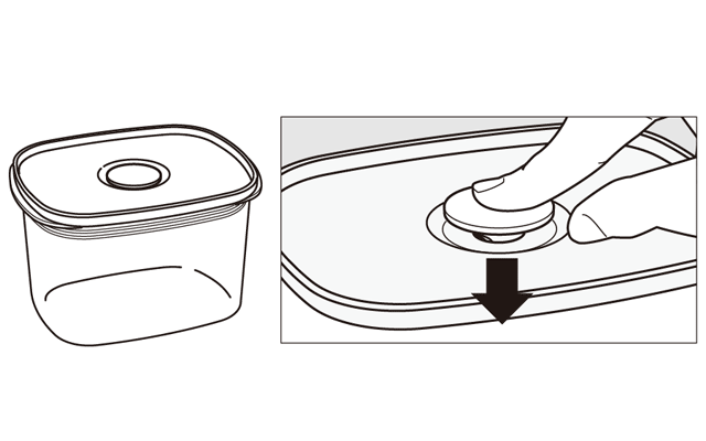 フタをしたまま電子レンジで使える バルブ付き密閉保存容器 深型・大 約幅２０×奥行２４．５×高さ８ｃｍ | 保存容器 通販 | 無印良品